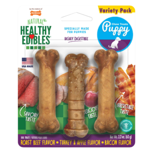 Nylabone Healthy Edibles Puppy Starter Kit 3pk – Petite