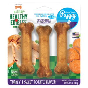 Nylabone Healthy Edibles Puppy Turkey & Sweet Potato 3pk – Regular