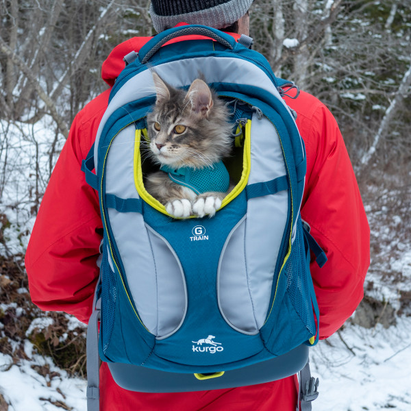 Kurgo G-Train Dog Carrier Backpack – Ink Blue
