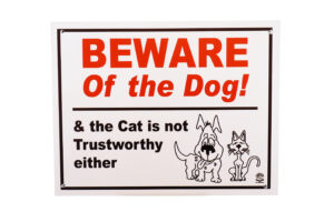 Brooklands Plaque ‘Beware of The Dog & The Cat’ Sign