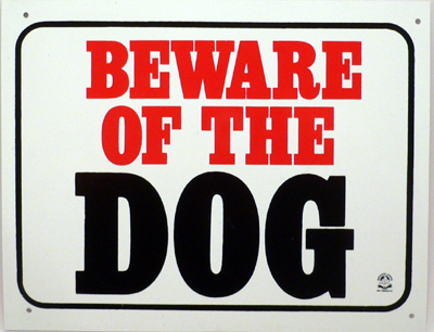 Brooklands Plaque ‘Beware Of The Dog’ Sign