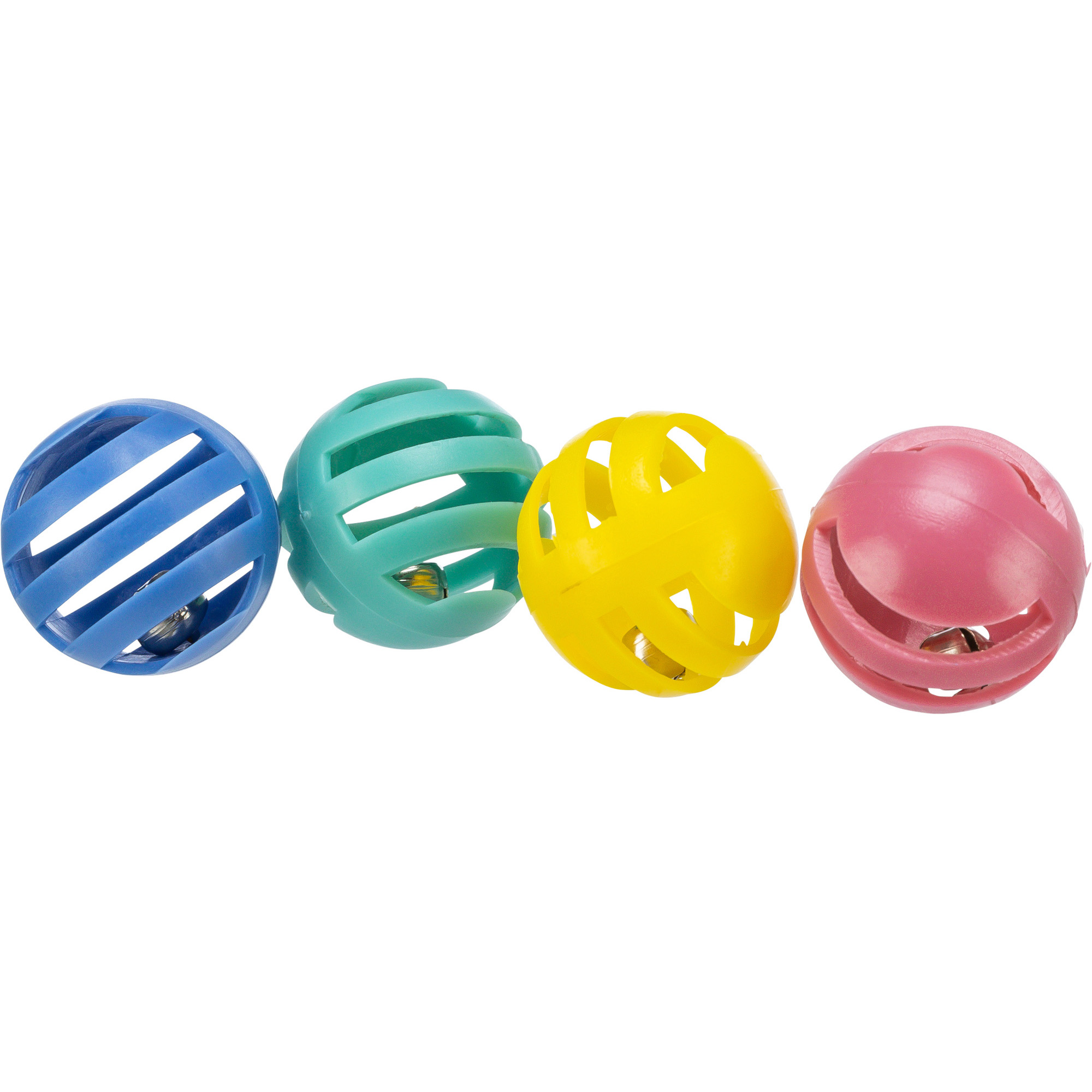 Trixie Plastic Balls with Bell 4cm – 4pk