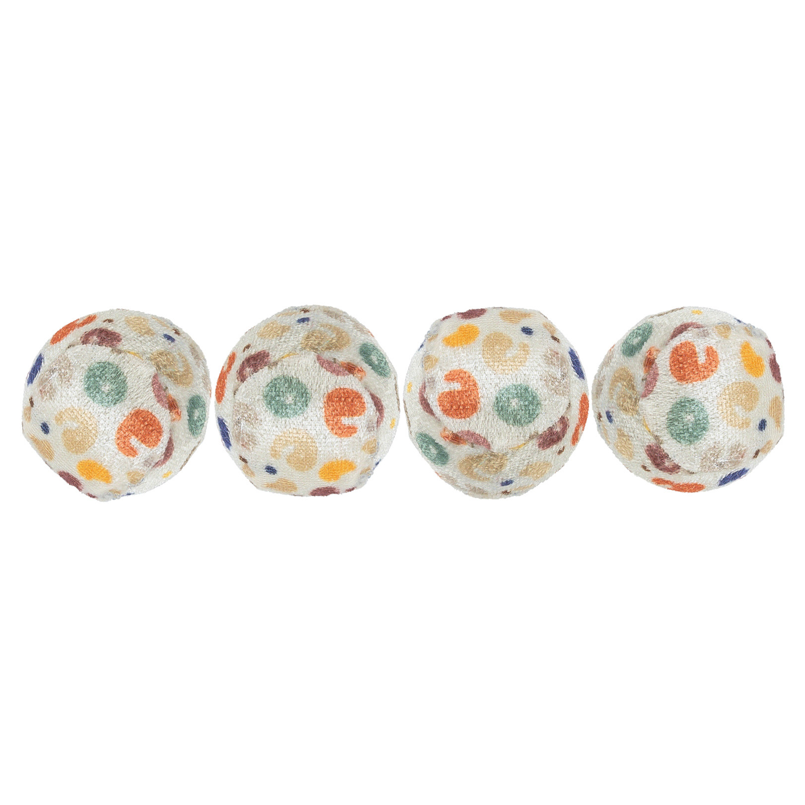 Trixie Leopard Print Balls with Bell 4cm – 4pk