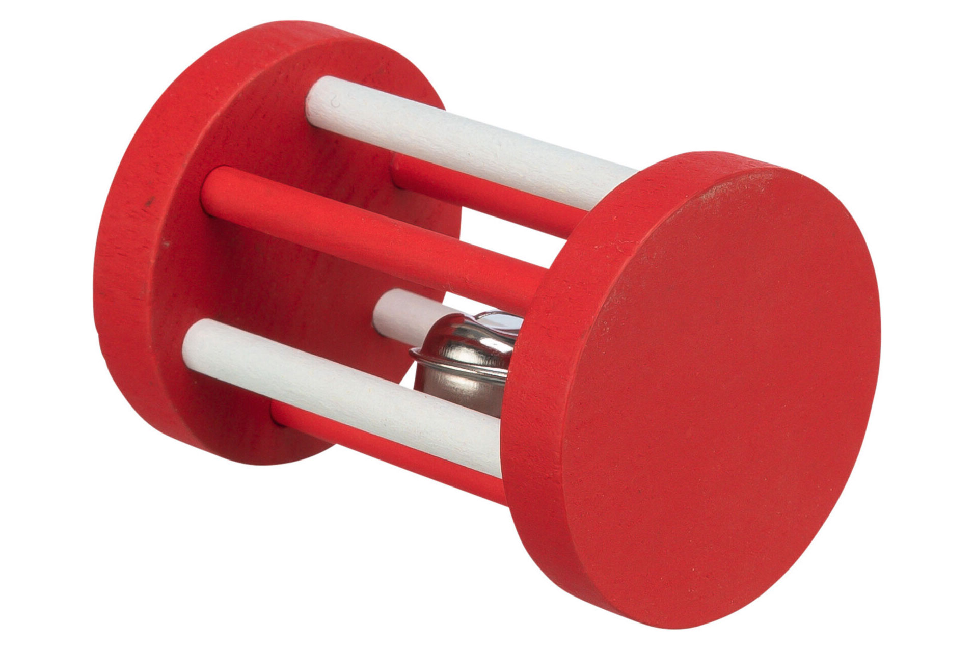 Trixie Xmas Wooden Playing Roll with Bell 4x7cm