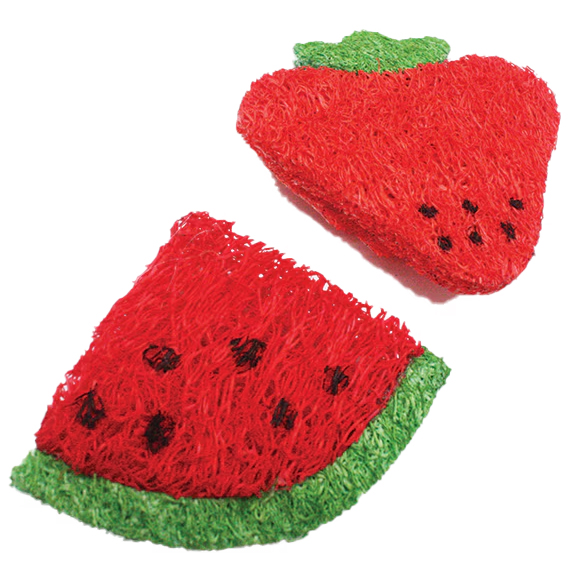 A&E Loofah Strawberry and Watermelon Slice