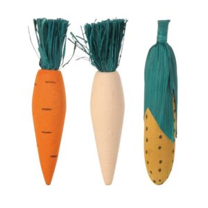 Trixie Nibbling Wooden Veges 10cm 3pk