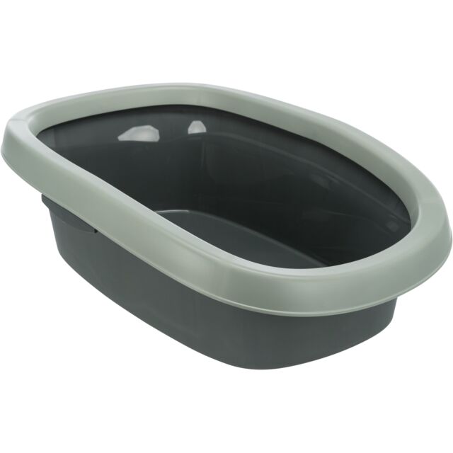 Trixie Cat Litter Tray with Rim 38x17x58cm – Anthracite/Grey-Green