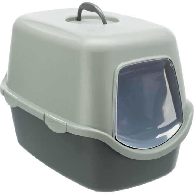 Trixie Hooded Litter Tray 40x40x56cm – Anthracite/Grey-Green