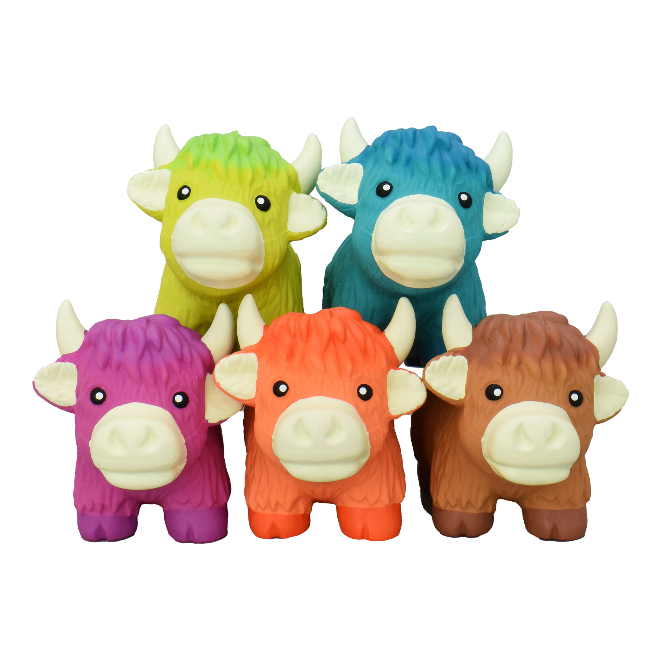 Multipet Latex Highland Cow Assorted 17cm