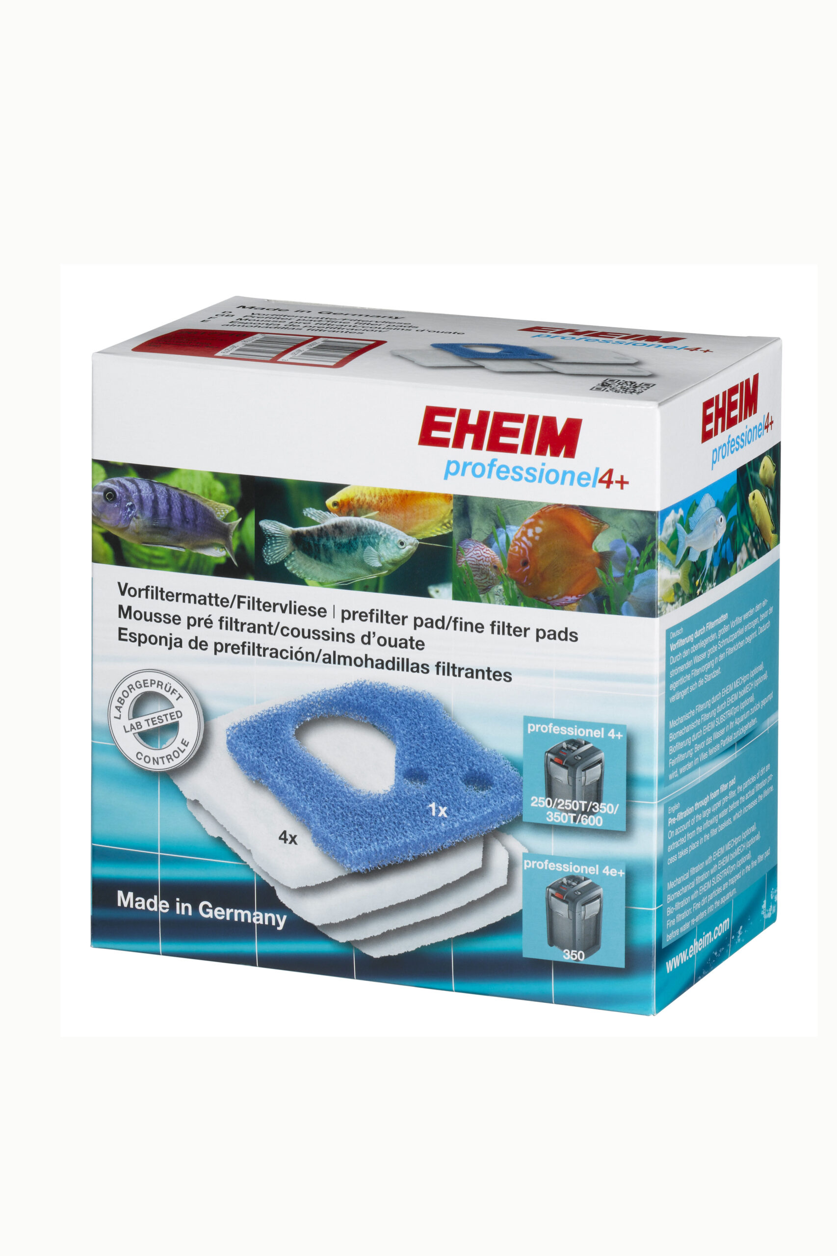 Eheim Pro 4+ Filter Pads 4 White/1 Blue
