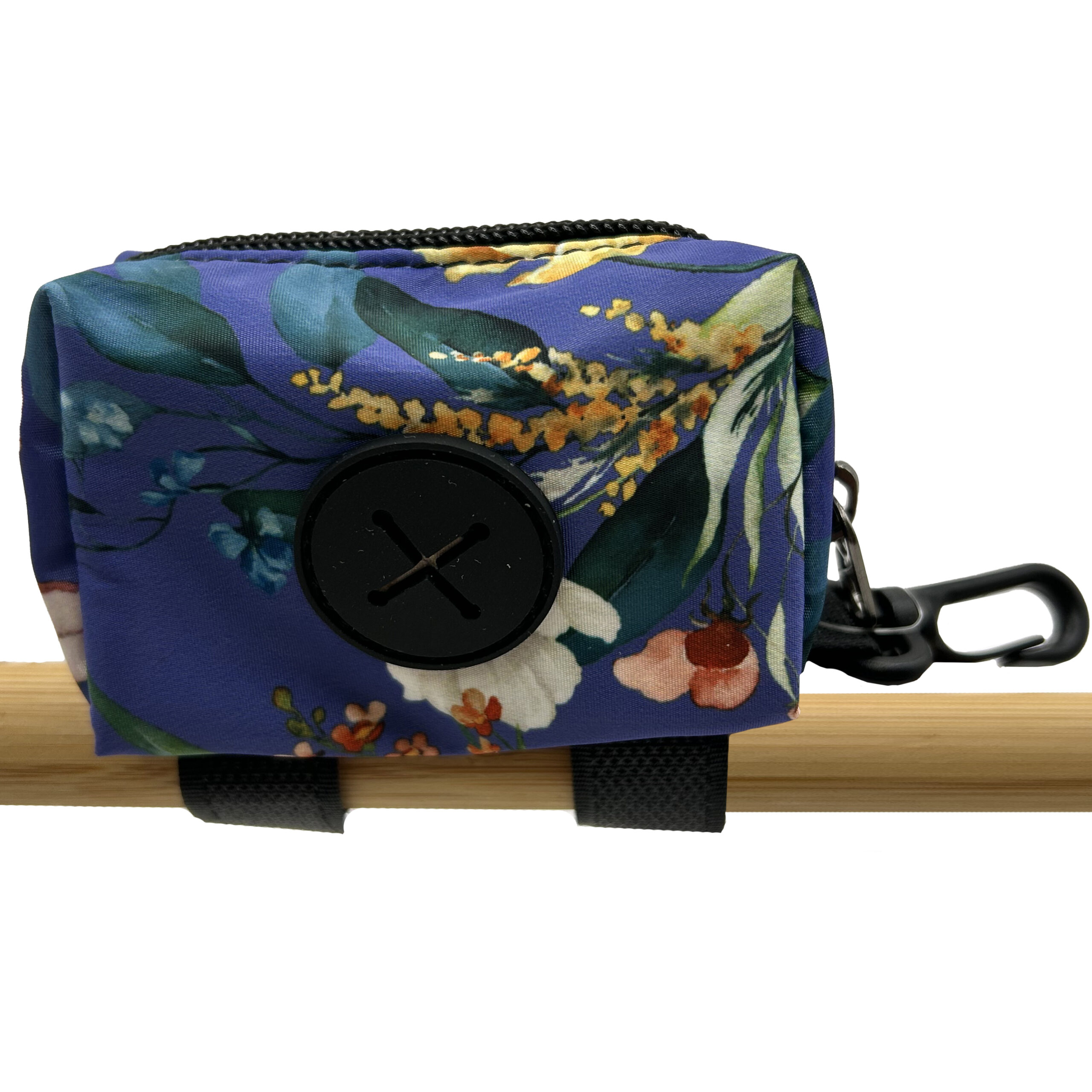 Waggin Tails Latched Poop Bag Holder – Blue Floral