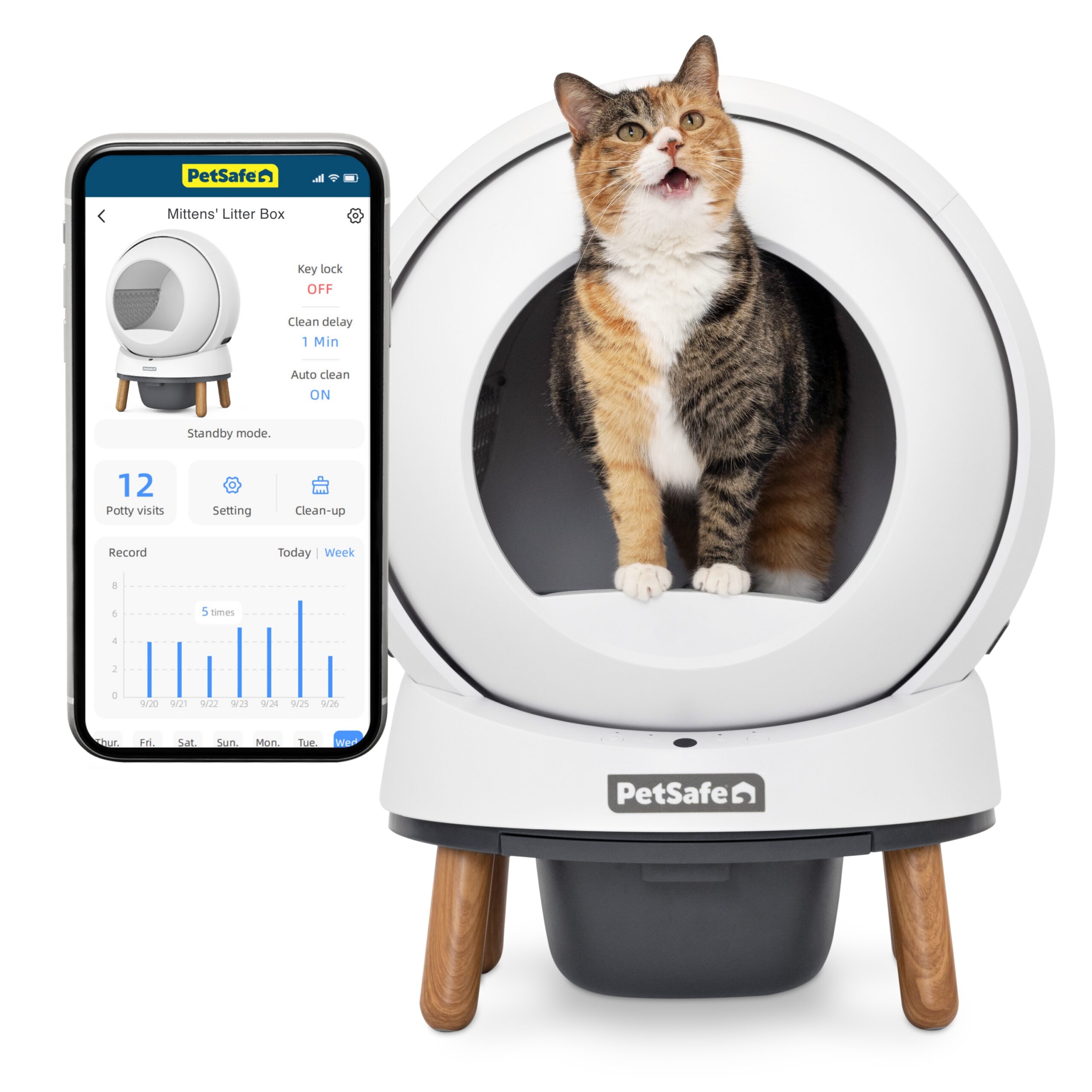 Petsafe ScoopFree SmartSpin Self-Cleaning Litter Box – White