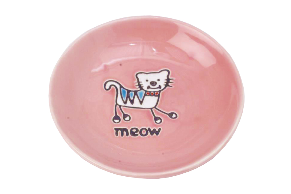 Petrageous Silly Kitty Saucer Pink 13cm