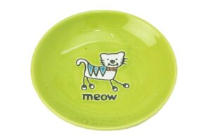 Petrageous Silly Kitty Saucer Lime Green 13cm