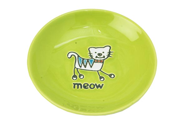 Petrageous Silly Kitty Saucer Lime Green 13cm