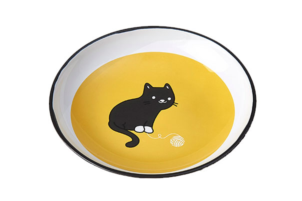Petrageous Tangled Kitty Saucer Yellow 13cm