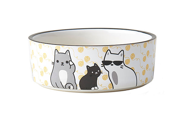 Petrageous Tangled Kitty Bowl Yellow 13cm