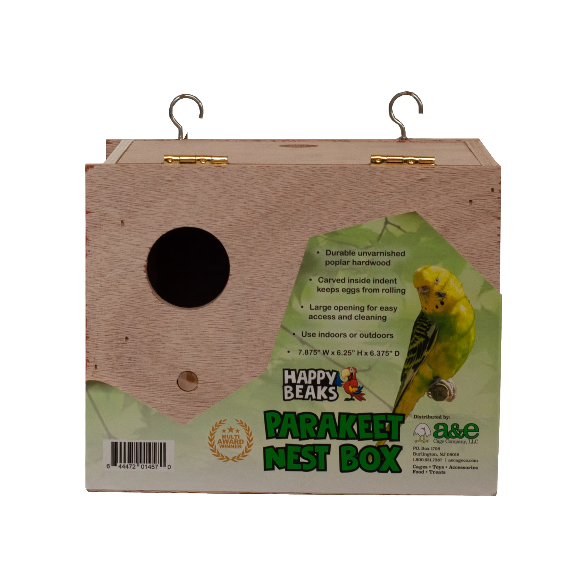 A&E Parakeet Nest Box 20cm