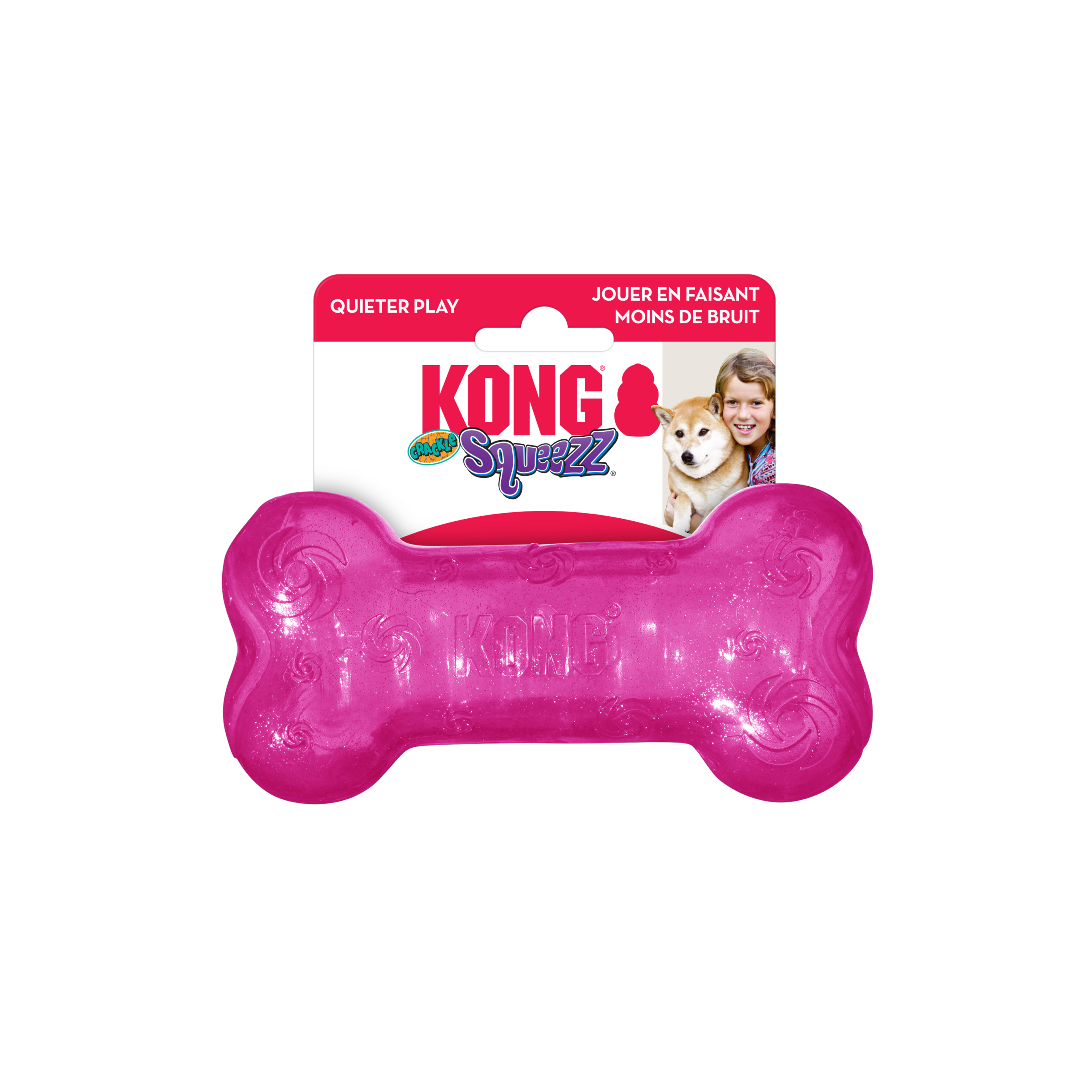 KONG Squeezz Crackle Bone Medium