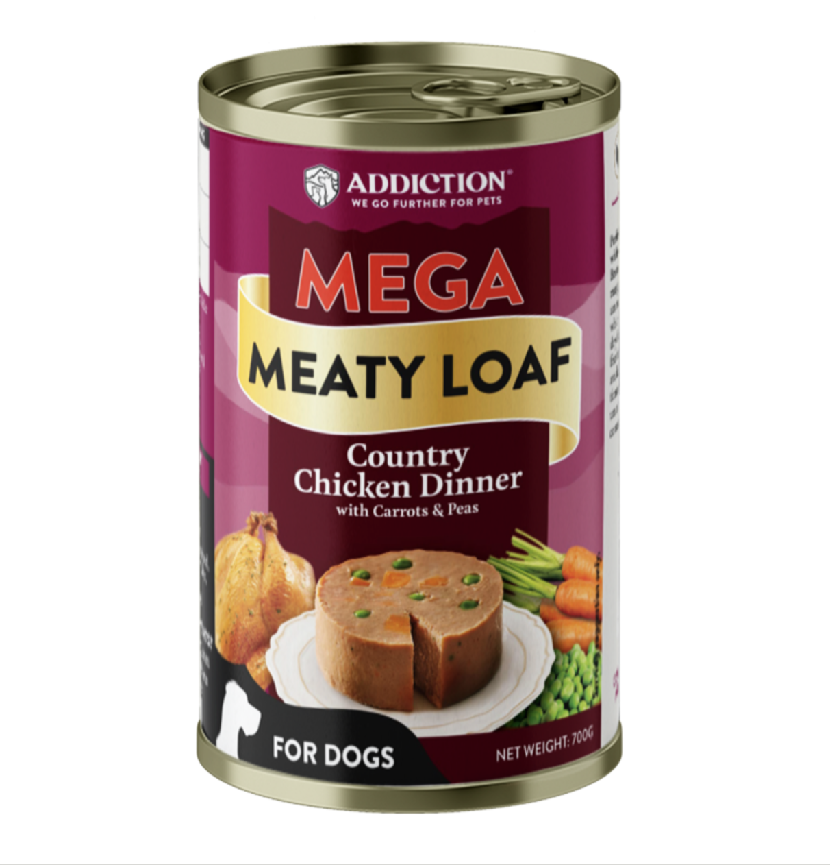 Addiction MEGA Country Chicken Dinner Loaf Wet Dog Food