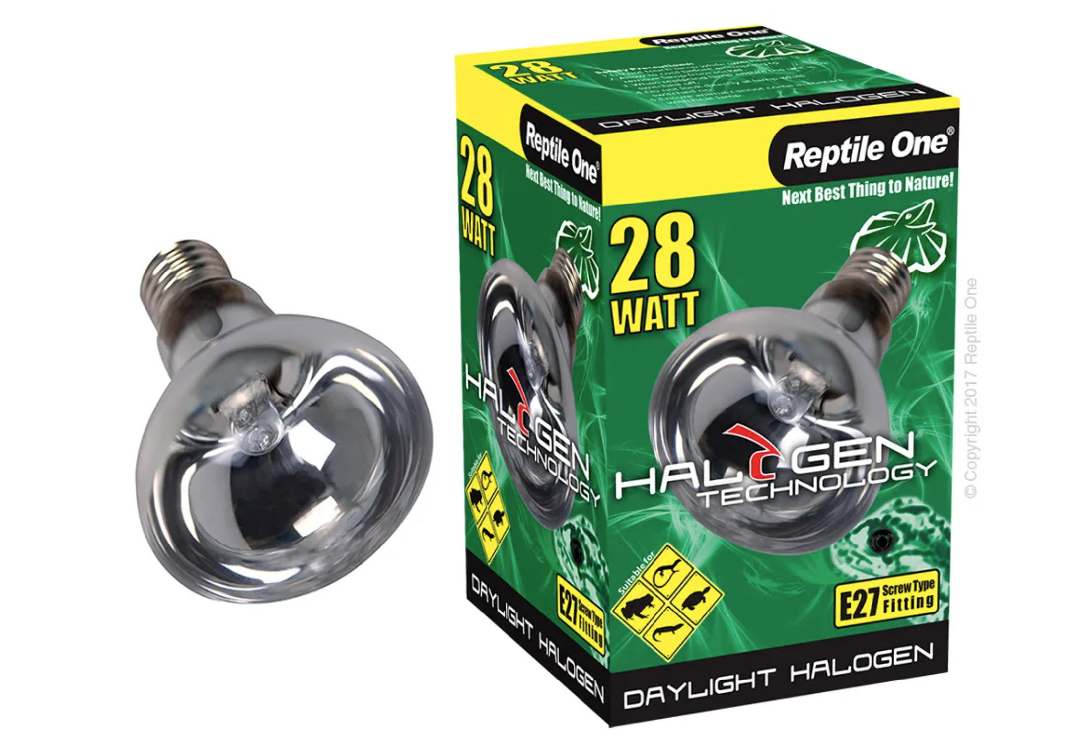 Reptile One Halogen Heat Lamp Daylight 28W Screw Fitting