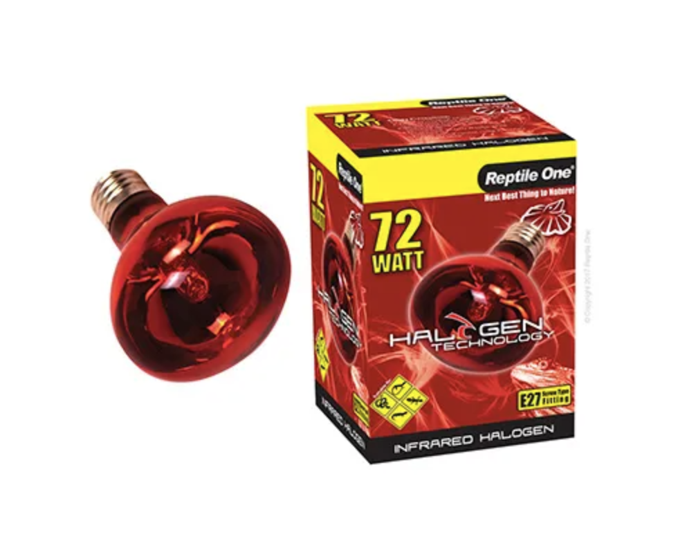 Reptile One Halogen Heat Lamp Infrared 72W Screw Fitting