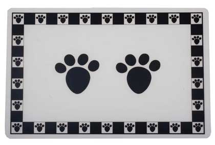 Petrageous Pet Paws Black Placemat