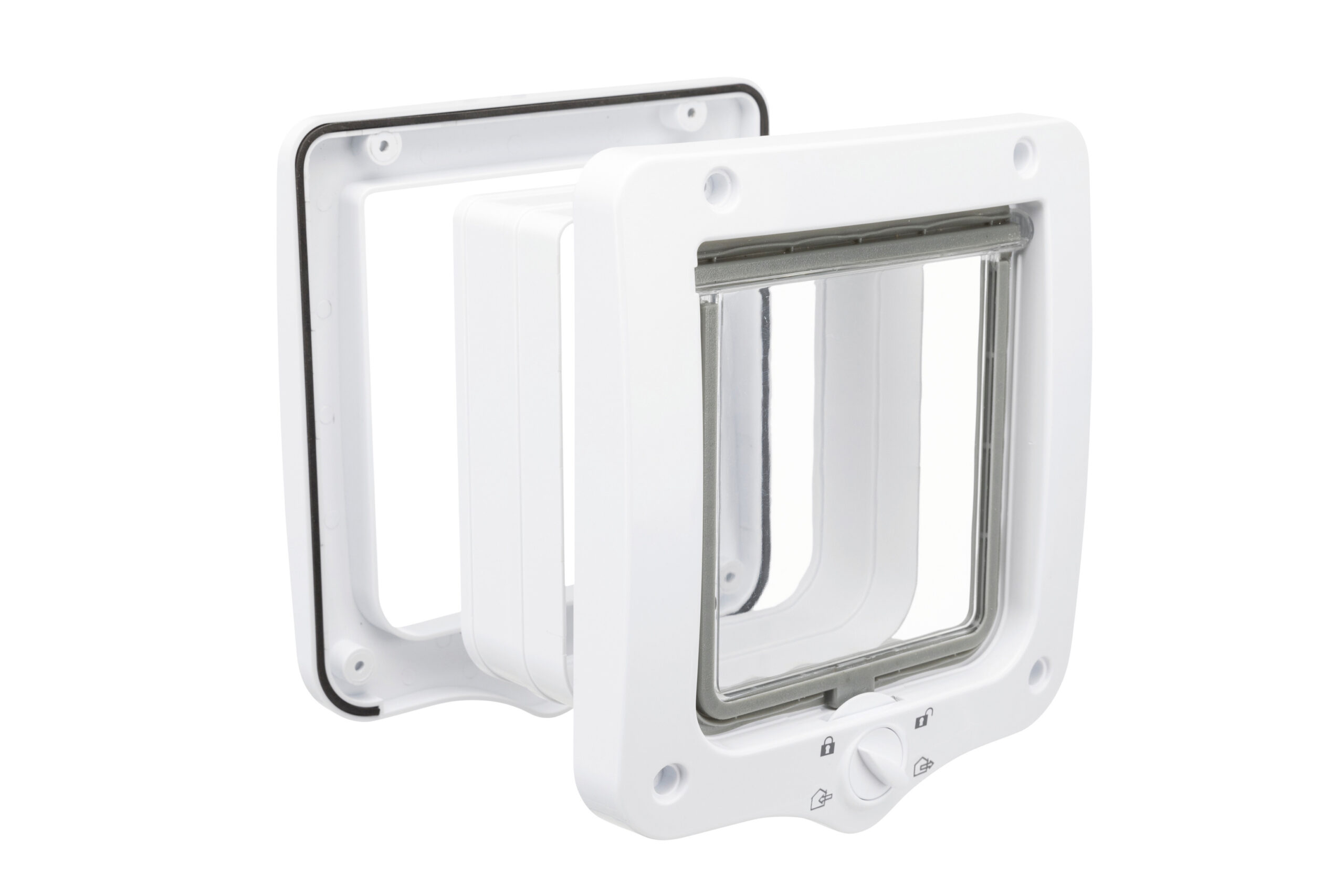 Trixie Cat Door 4-Way with Tunnel – White