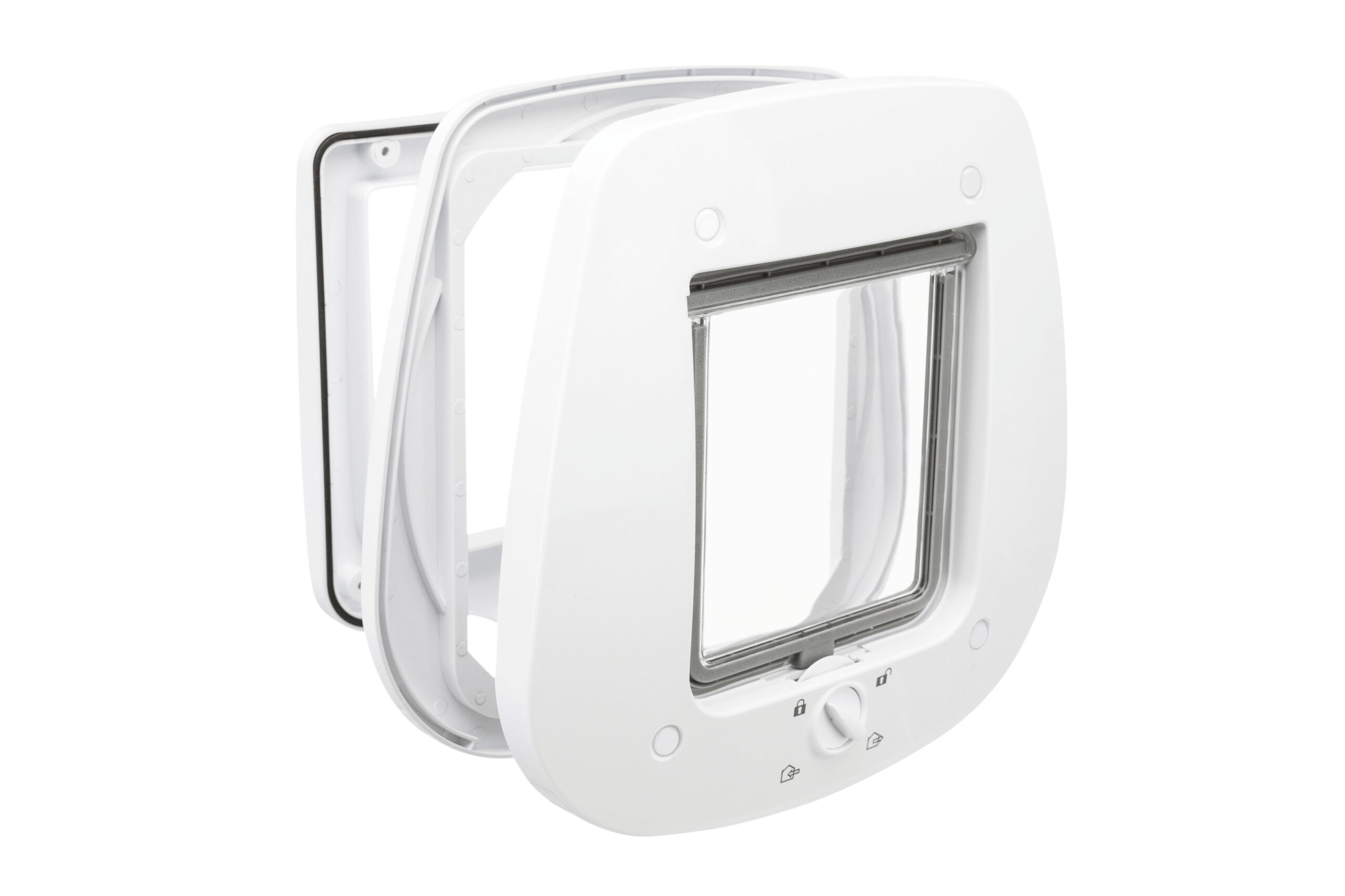 Trixie Cat Door 4-Way for Glass Door – White