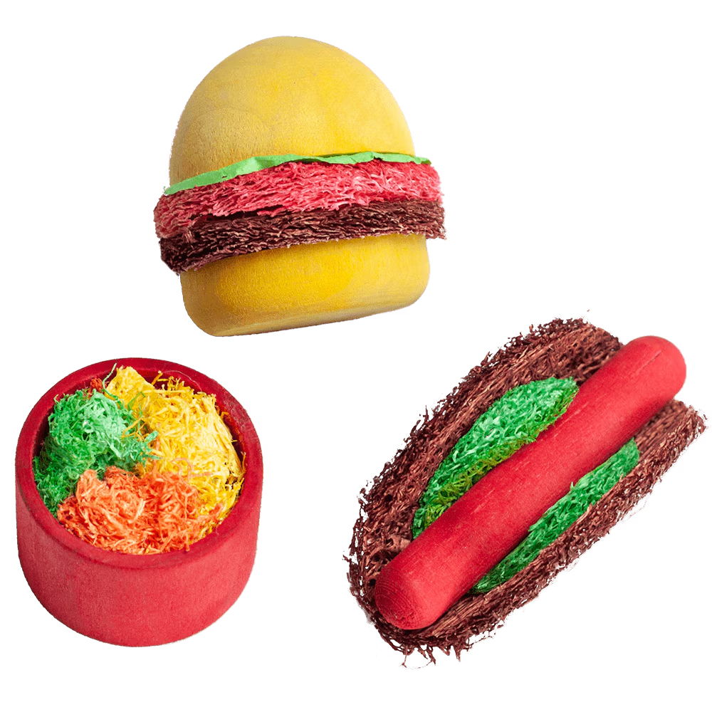 A&E Summer Cookout Wood & Loofah Chews