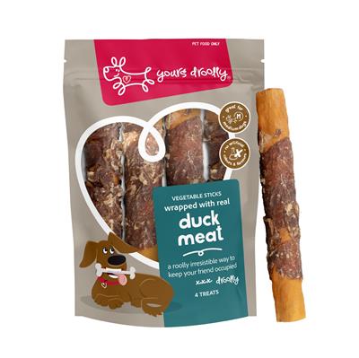 Yours Droolly Duck Wrapped Sticks Medium 4pc