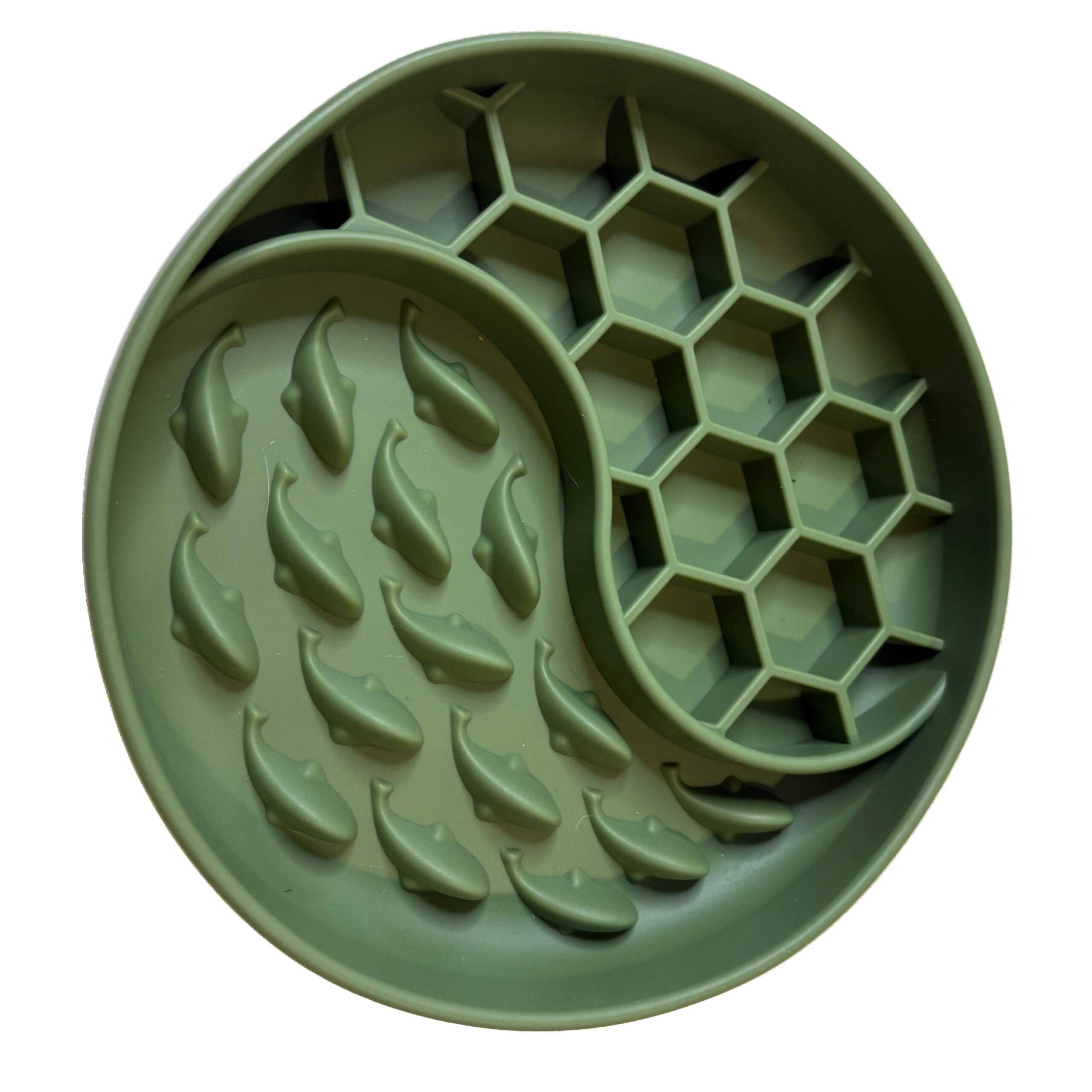 Waggin Tails Slow Feeder Soothe Dish Olive 20cm