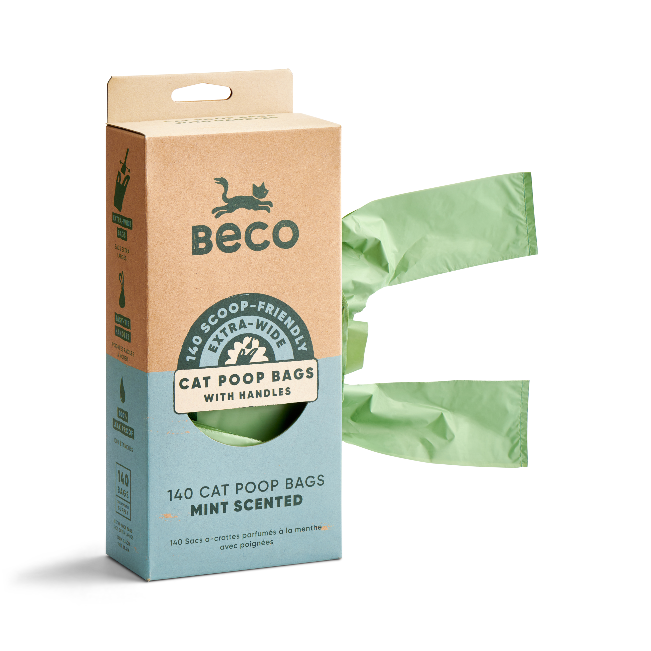 Beco Cat Poop Bags Scented – 140pk