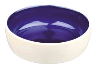 Trixie Stoneware Bowl Cat Cream/Blue 13cm