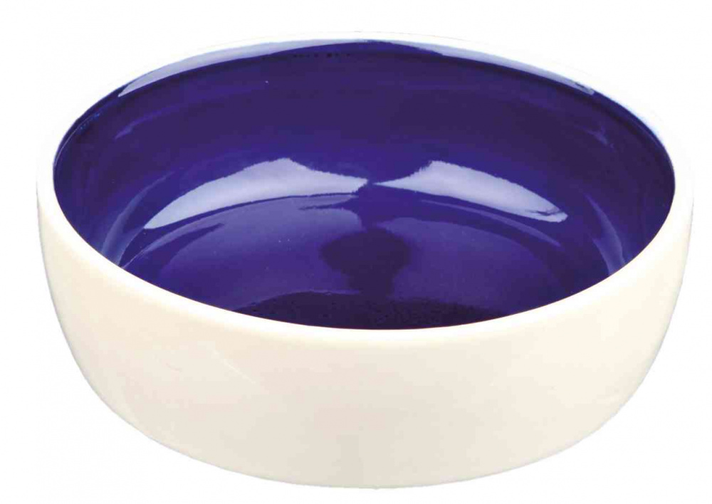 Trixie Stoneware Bowl Cat Cream/Blue 13cm