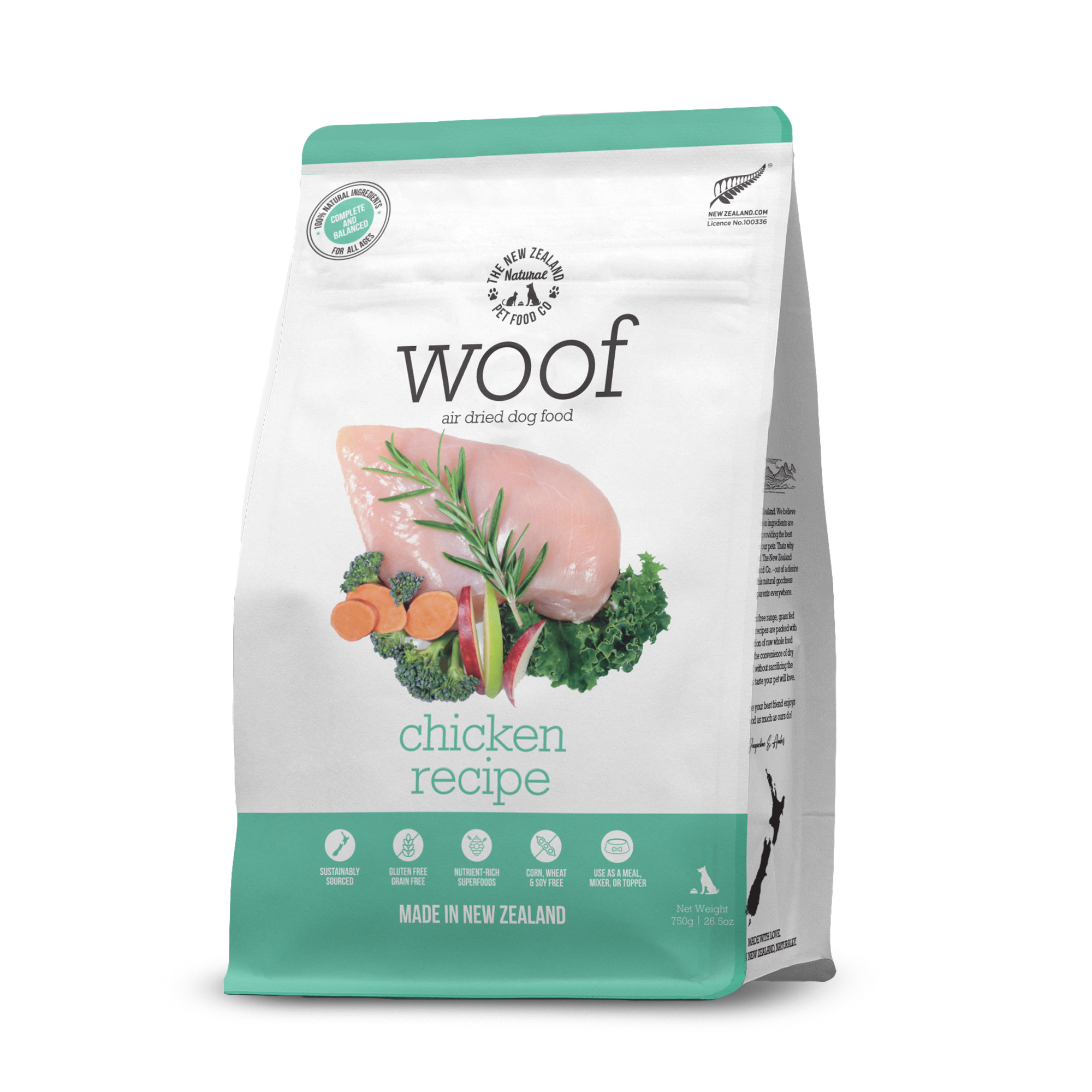 NZ Natural Woof Air Dried Chicken 750g
