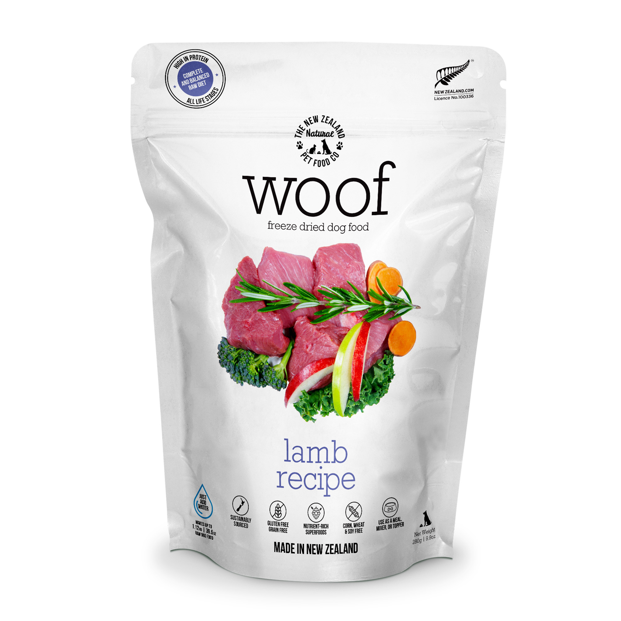 NZ Natural Woof Lamb 280g