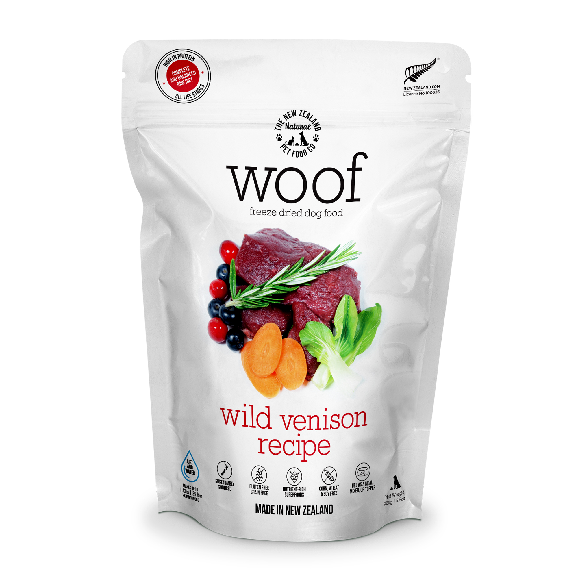 NZ Natural Woof Wild Venison 280g