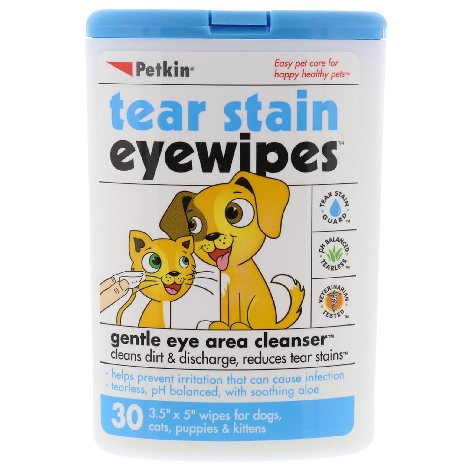 Petkin Tear Stain Eye Wipes 30pk