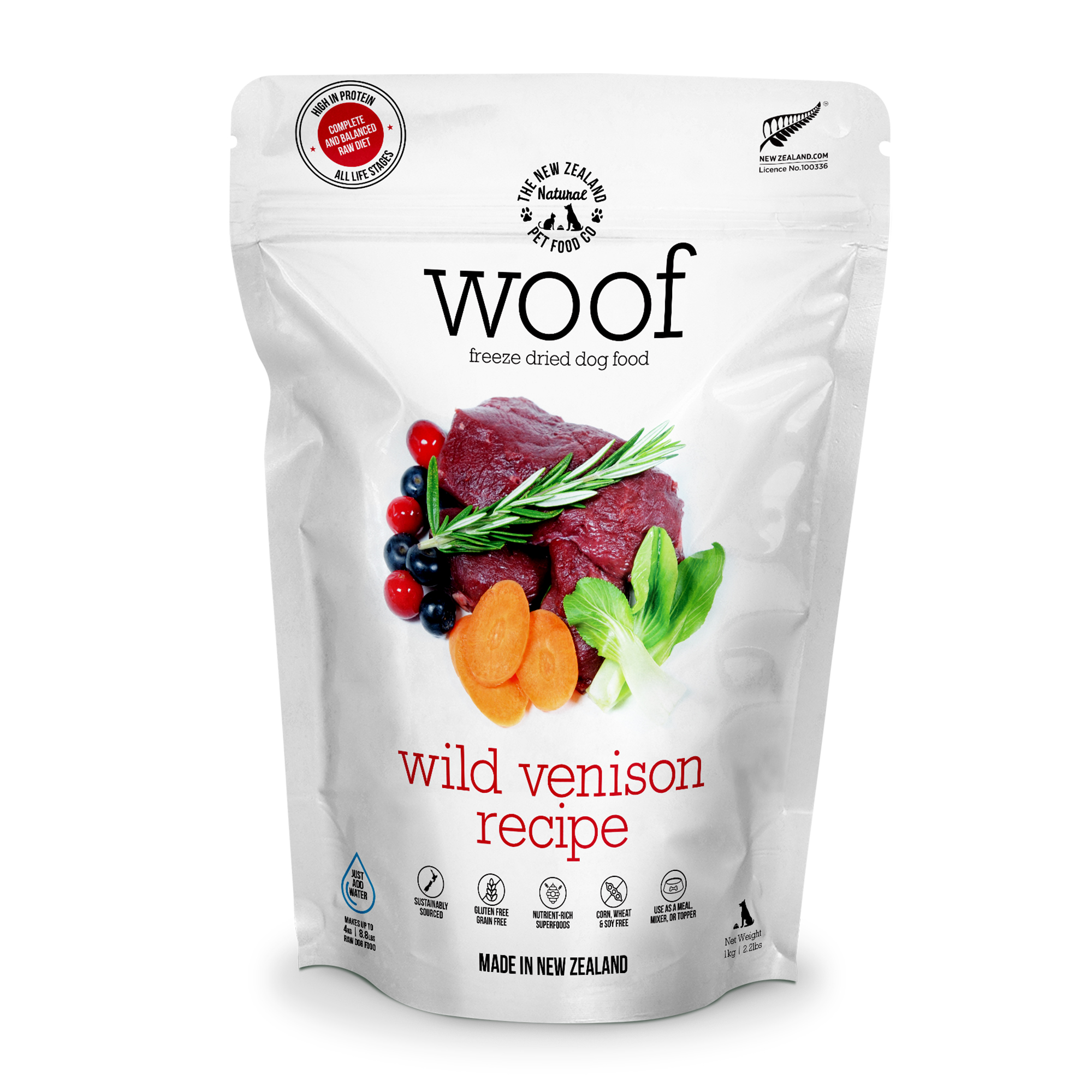 NZ Natural Woof Wild Venison 1kg