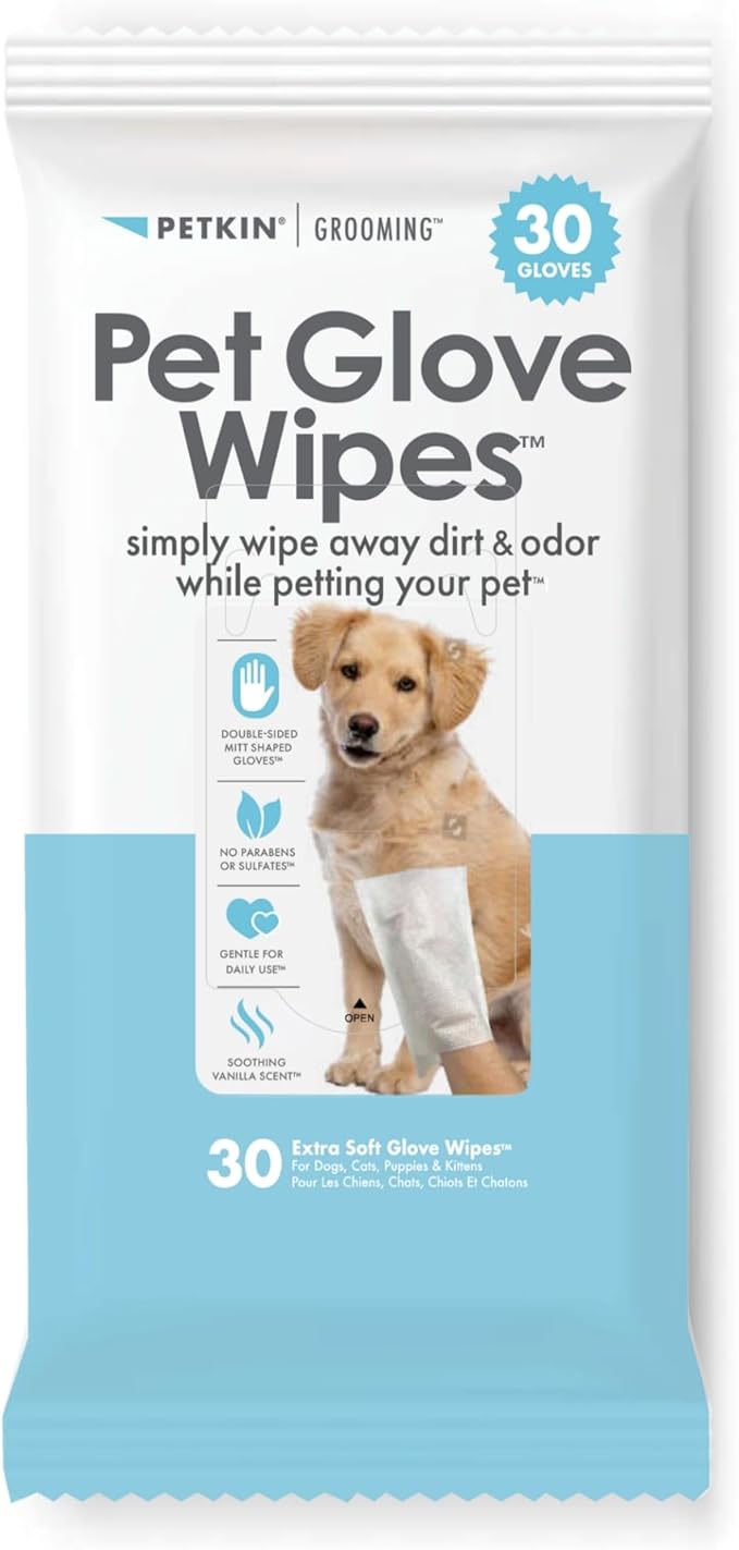 Petkin Pet Glove Wipes 30pk