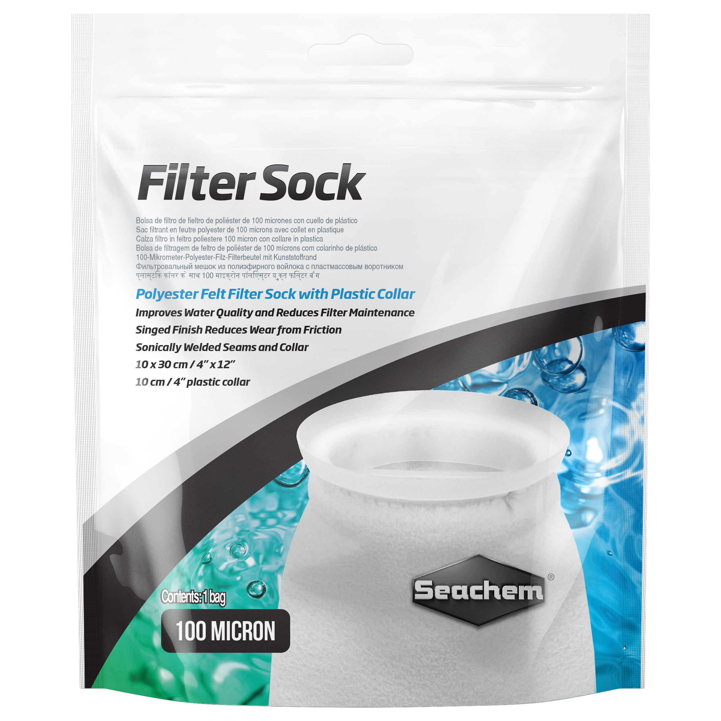 Seachem Filter Sock 100 micron welded 30x10cm