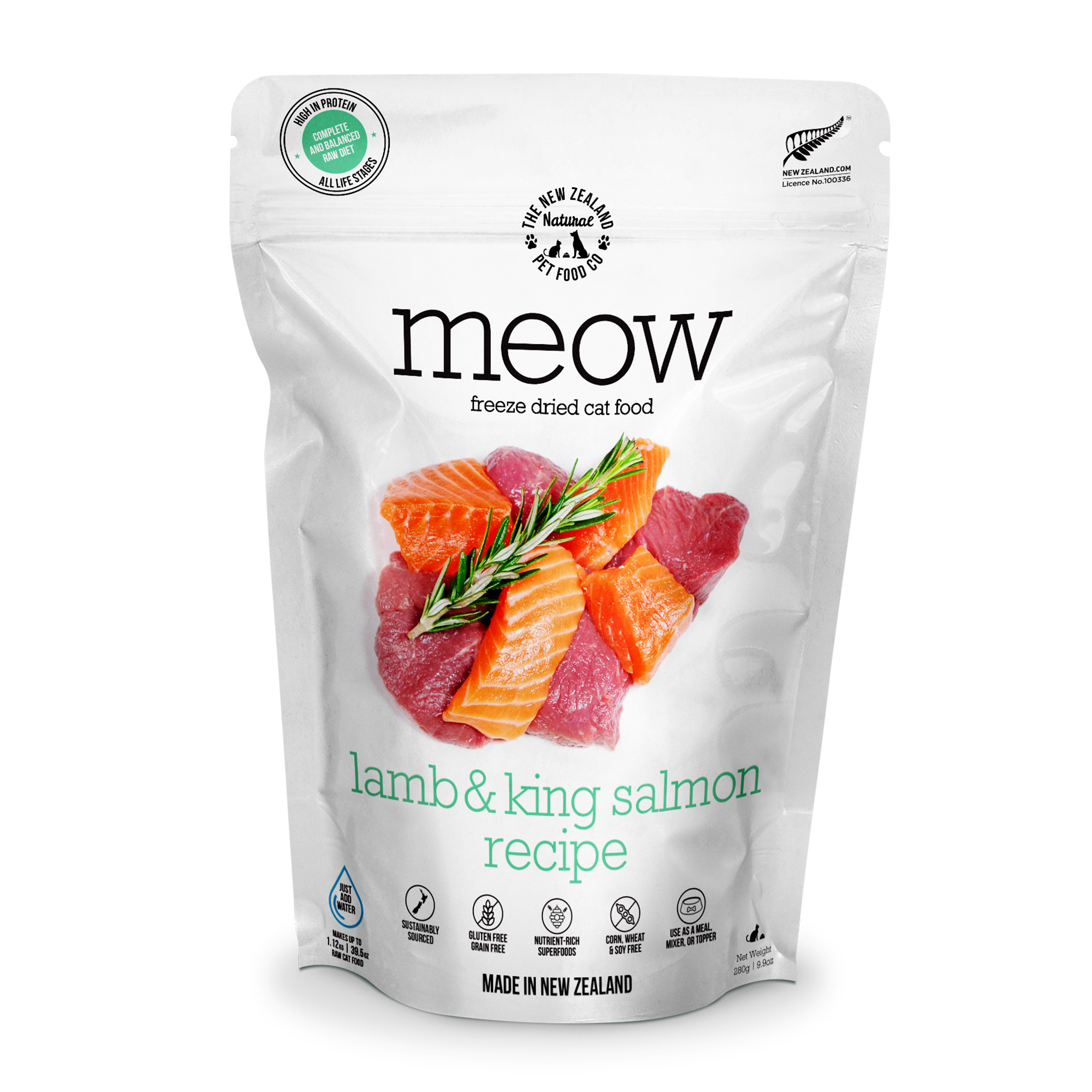 NZ Natural Meow Lamb & Salmon 280g