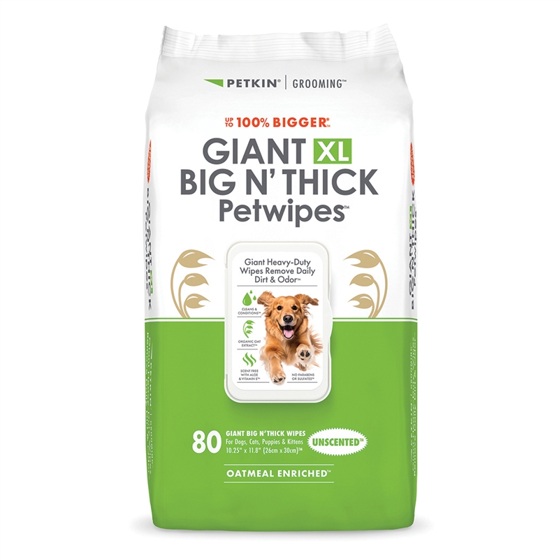 Petkin Giant XL Wipes 80pk