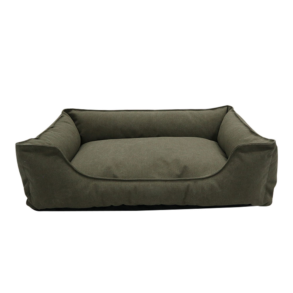 Brooklands Canvas Rectangle Bed Green – 80x60cm