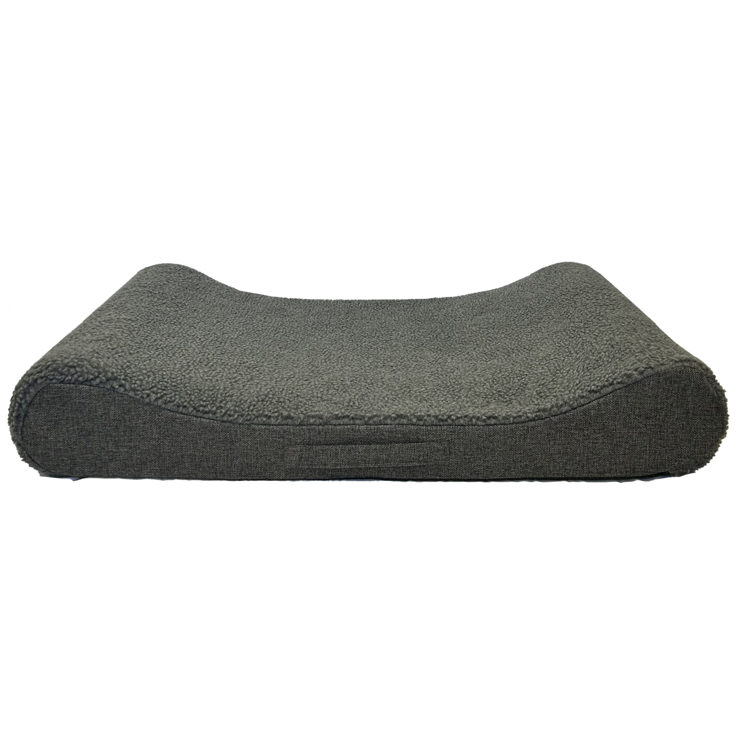 Brooklands Wave Bed Sherpa Grey – 85x55cm
