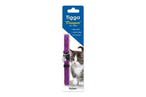 Tigga Glitter Cat Collar Purple 10mm x 330mm