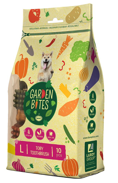 Garden Bites Toby Toothbrush Large Pouch 10Cm - 10Pcs Mixed Colors