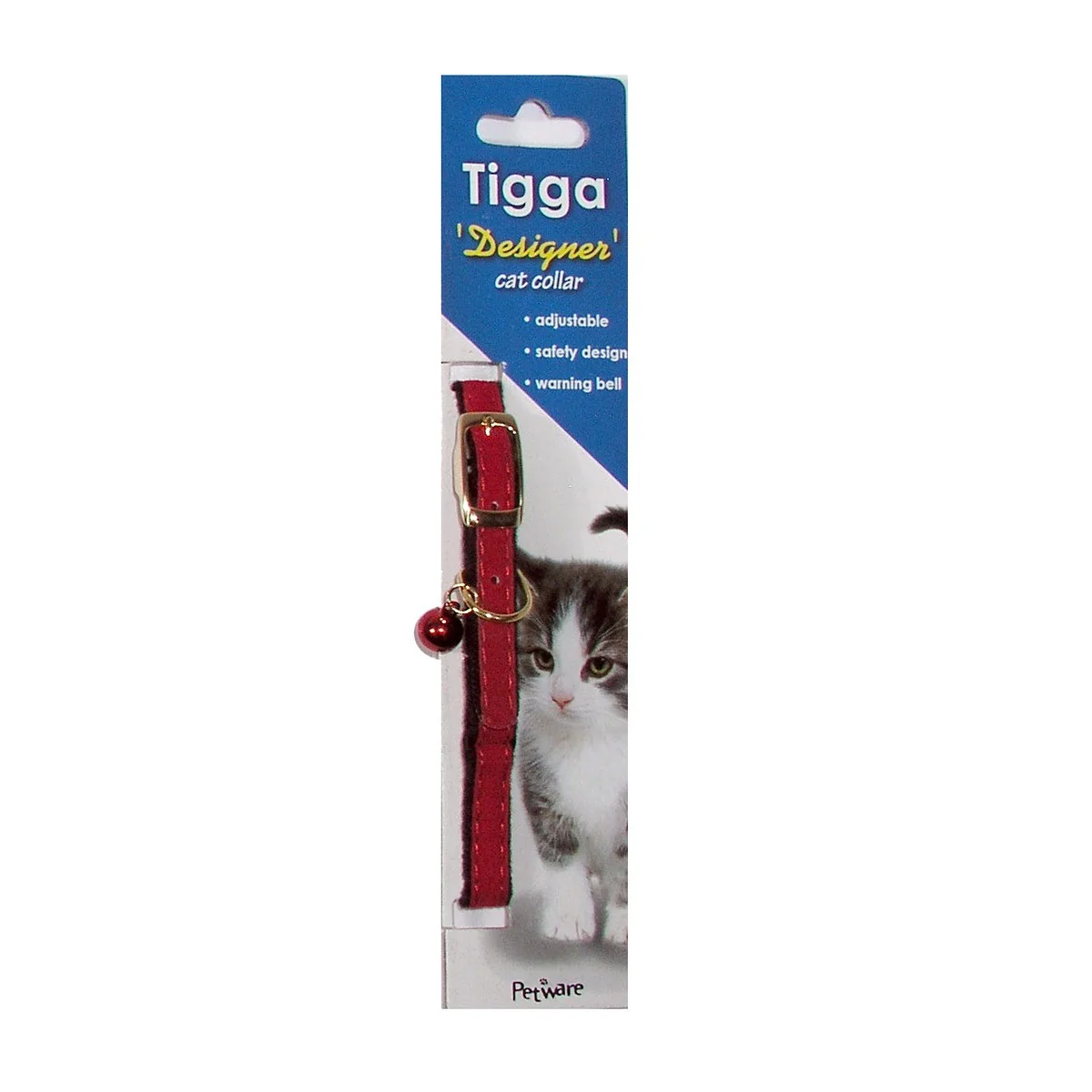 Tigga Velvet Cat Collar Burgundy 10mm x 28cm