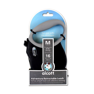 Adventure Retractable Lead Medium Black 4.8m